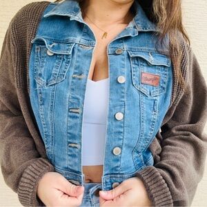 Wrangler Denim reworked jacket cropped sweater
